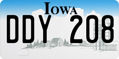 IA license plate DDY208