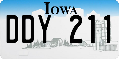 IA license plate DDY211