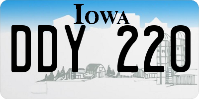 IA license plate DDY220