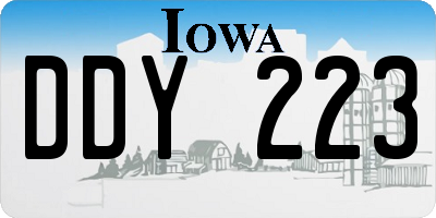 IA license plate DDY223