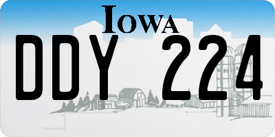 IA license plate DDY224