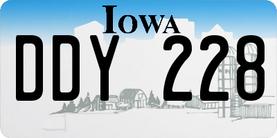 IA license plate DDY228