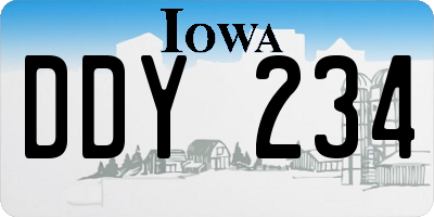 IA license plate DDY234