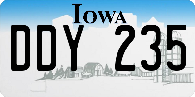 IA license plate DDY235
