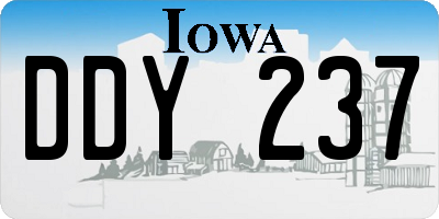 IA license plate DDY237