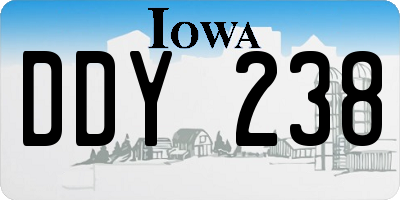IA license plate DDY238