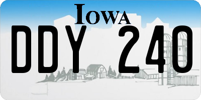 IA license plate DDY240