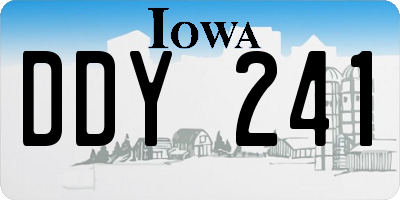 IA license plate DDY241