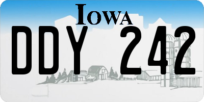 IA license plate DDY242