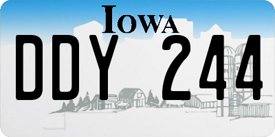 IA license plate DDY244