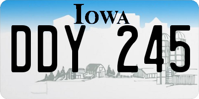 IA license plate DDY245