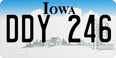 IA license plate DDY246