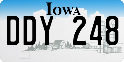 IA license plate DDY248