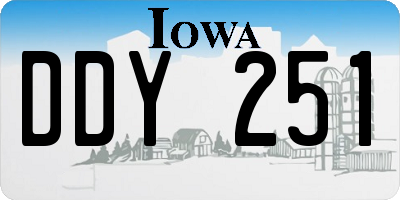 IA license plate DDY251
