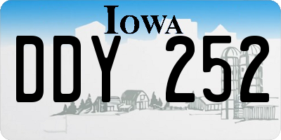 IA license plate DDY252