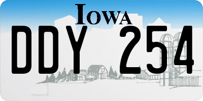 IA license plate DDY254