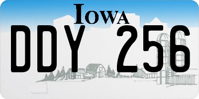 IA license plate DDY256