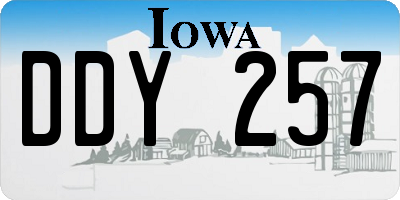 IA license plate DDY257