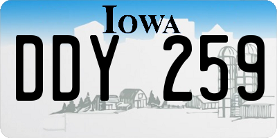 IA license plate DDY259