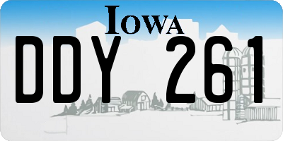 IA license plate DDY261