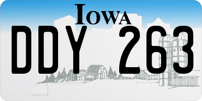 IA license plate DDY263