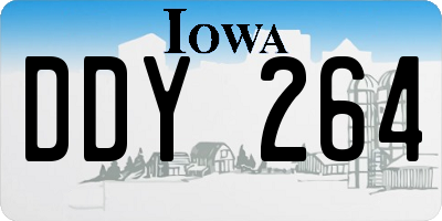 IA license plate DDY264