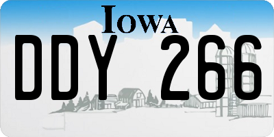 IA license plate DDY266