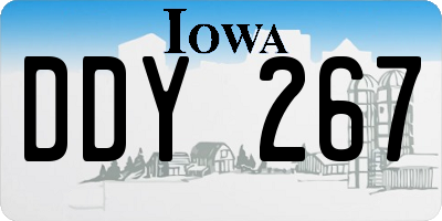 IA license plate DDY267
