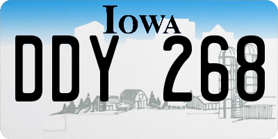 IA license plate DDY268