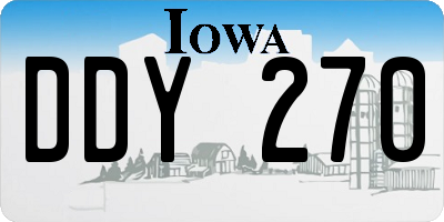 IA license plate DDY270