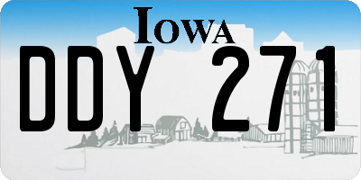 IA license plate DDY271