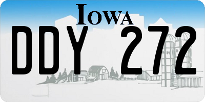 IA license plate DDY272
