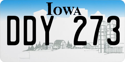 IA license plate DDY273