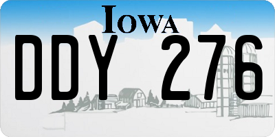 IA license plate DDY276