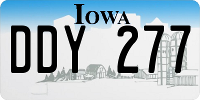 IA license plate DDY277