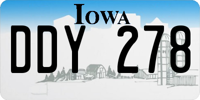 IA license plate DDY278