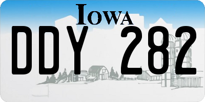 IA license plate DDY282