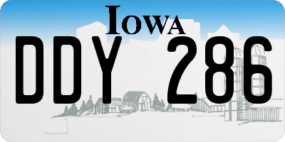 IA license plate DDY286