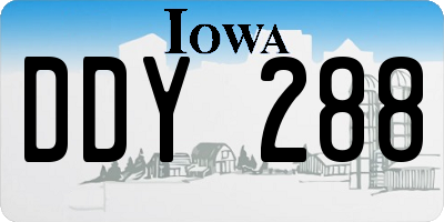 IA license plate DDY288