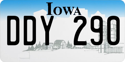 IA license plate DDY290