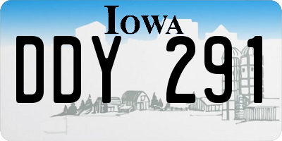 IA license plate DDY291