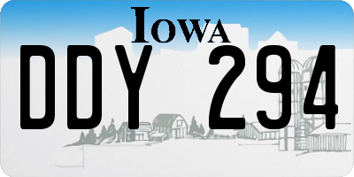 IA license plate DDY294