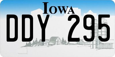 IA license plate DDY295