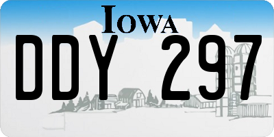 IA license plate DDY297