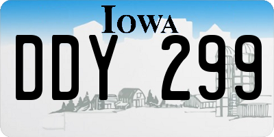 IA license plate DDY299