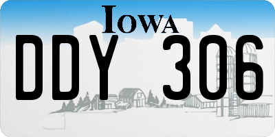 IA license plate DDY306