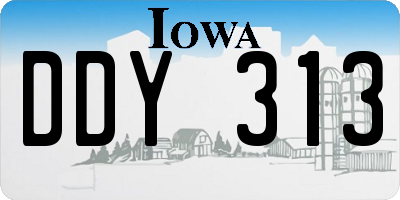 IA license plate DDY313