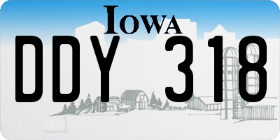 IA license plate DDY318