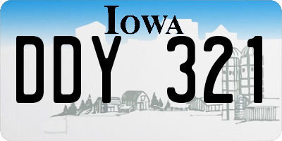 IA license plate DDY321