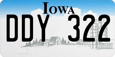 IA license plate DDY322
